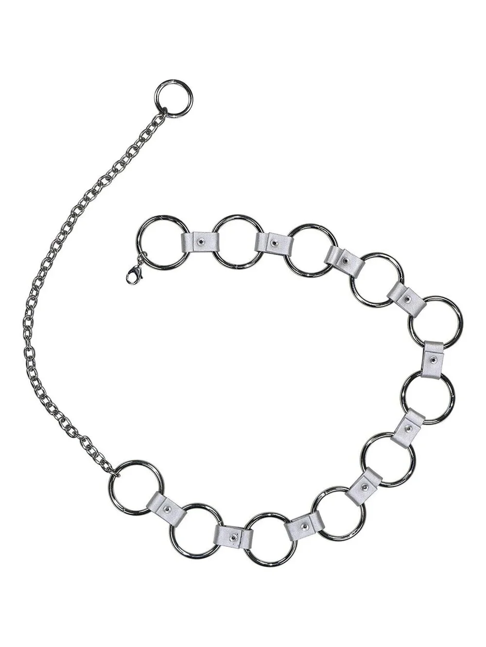 Steve Madden Womens Circle Link Chain Belt Silver Size S/M - NEW